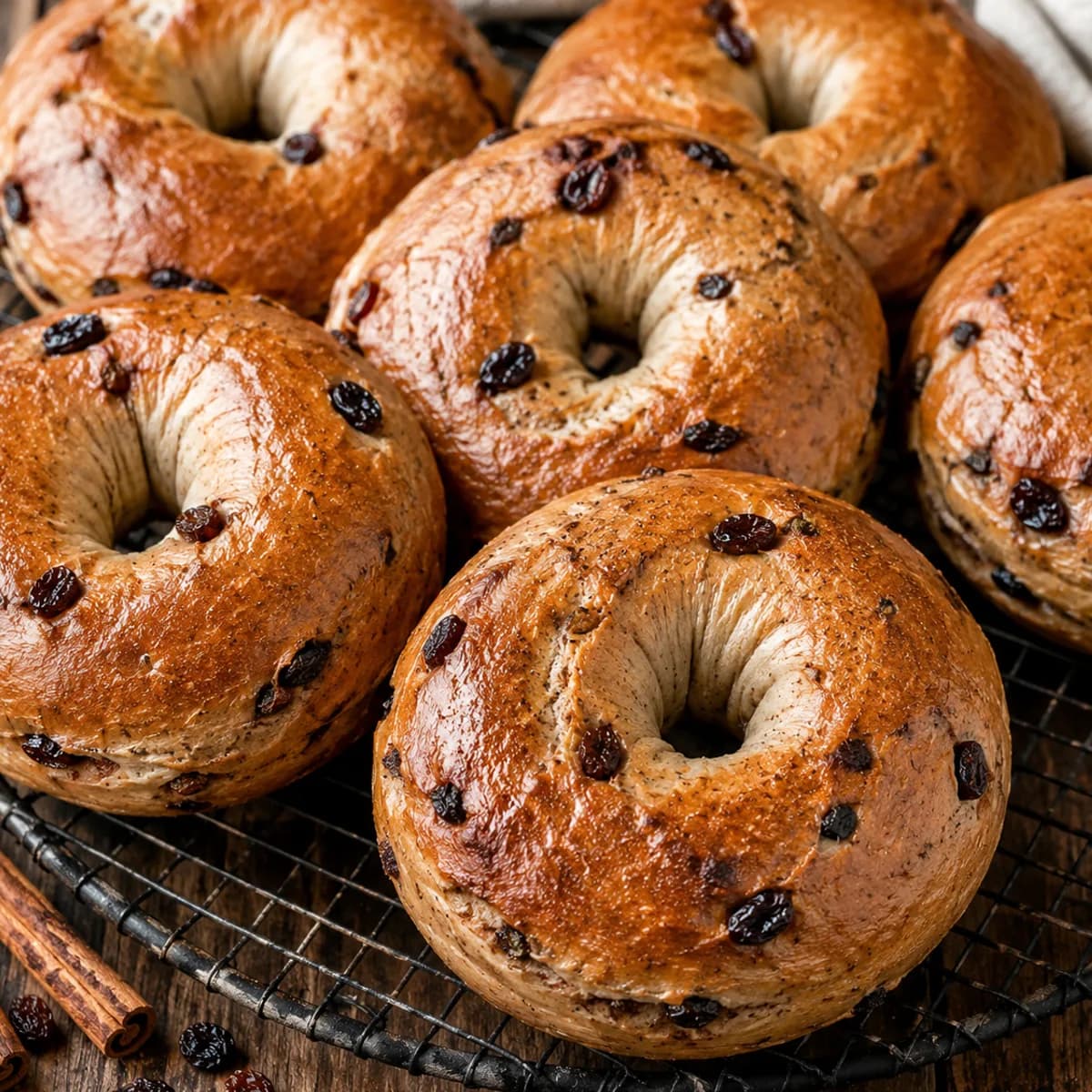 Fresh Cinnamon Raisin Bagel